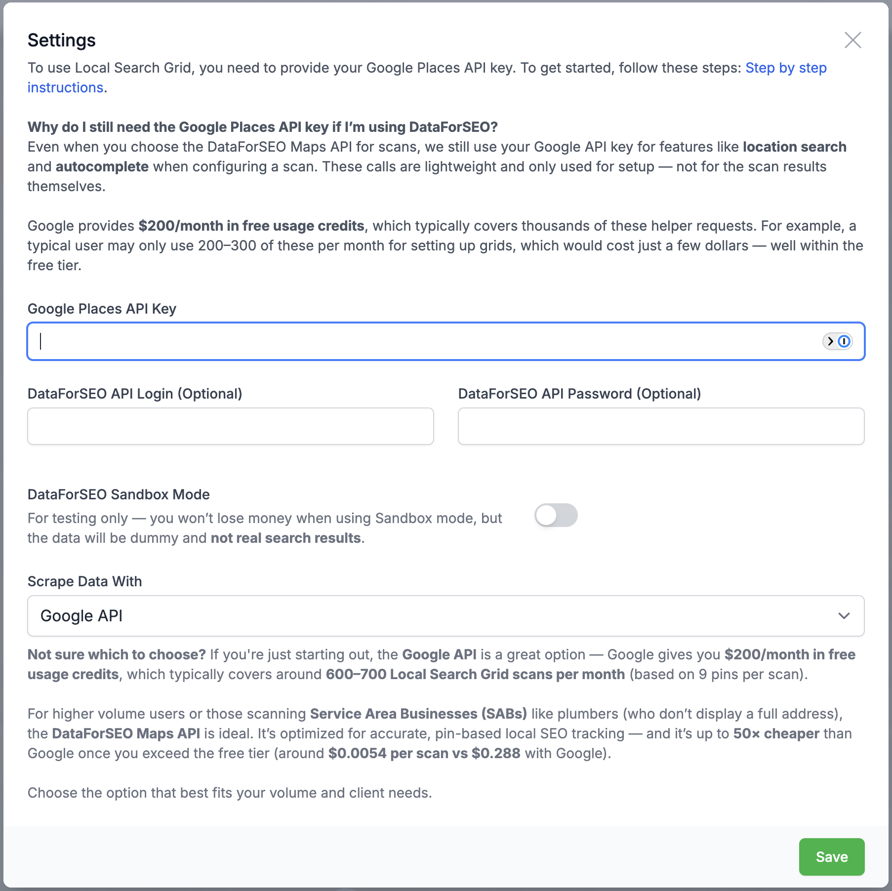 Google Cloud API Setup